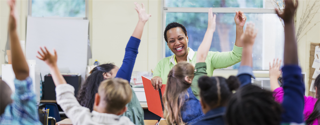 Teacher in a classroom with students
