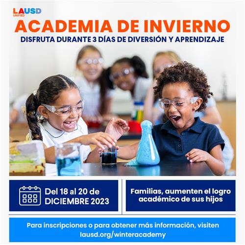 Spanish Flyer for Winter Academy 18 - 20, 2023
