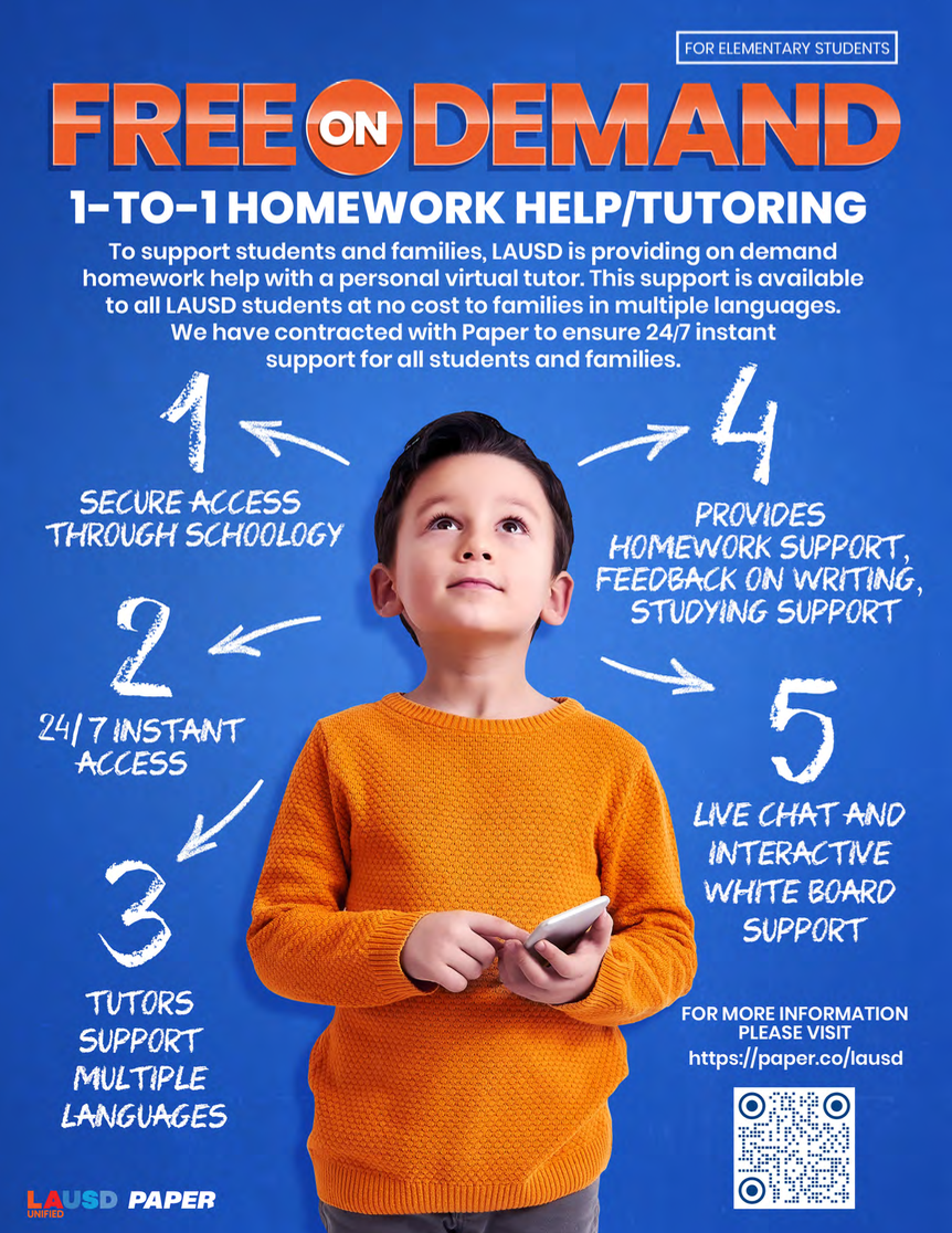 Free on demand tutoring elementary