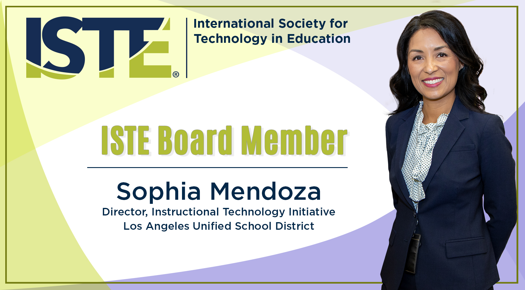 Sophia Mendoza joins ISTE Board