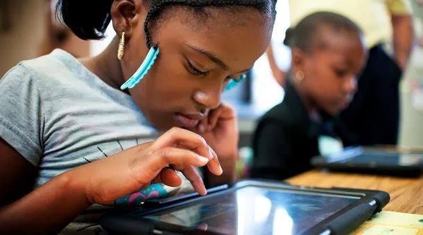 Girl on tablet 