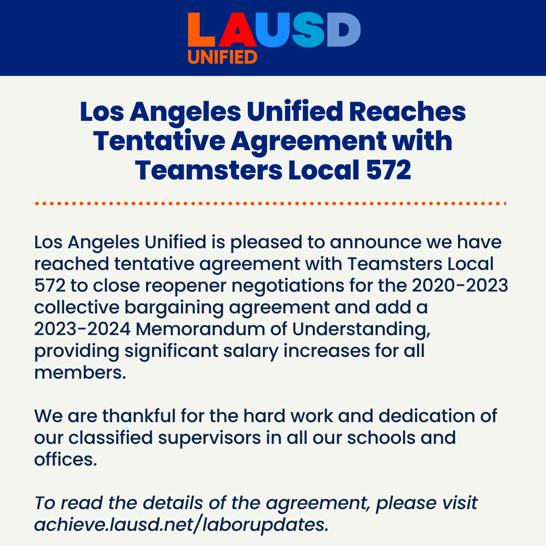 Teamsters Local 572 Tentative Agreement
