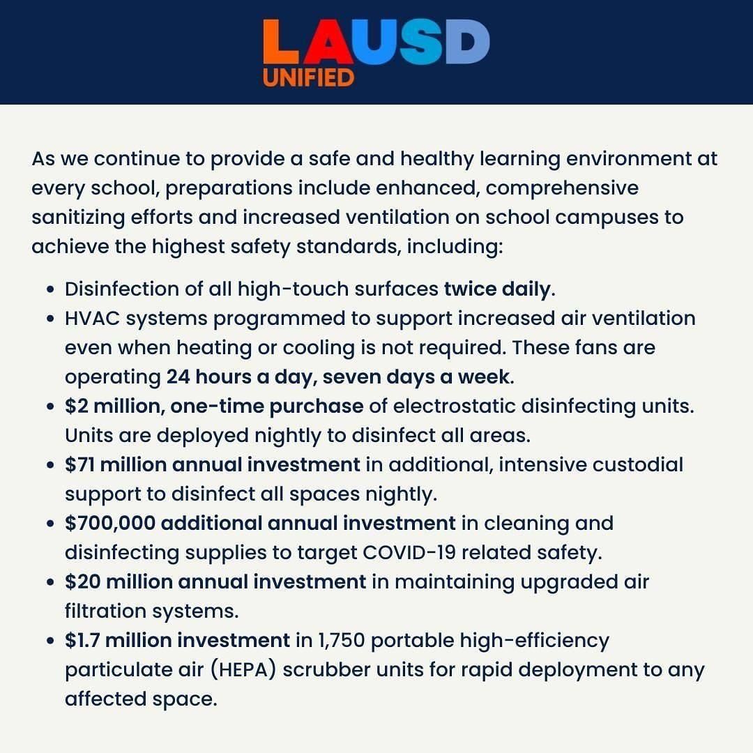 LAUSD HEALTHY LEARNING ENVIRONMENT 2022 2023