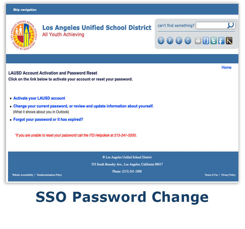 SSO Password Change 