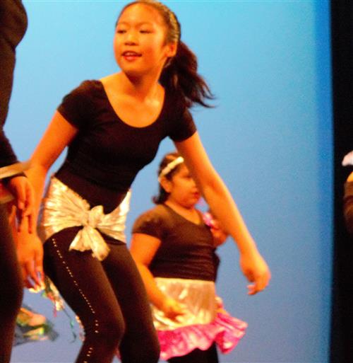 girl dancing smile