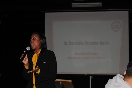 Dr. Watson-Davis giving the Welcome Speech 