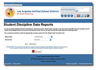 Student Discipline Data Reports 