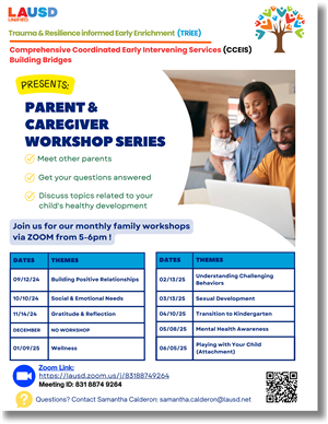 Early Ed Parent Workshop Flyer