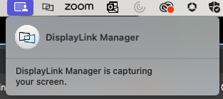 DisplayLink Manager is capturing your screen.&quot; message 