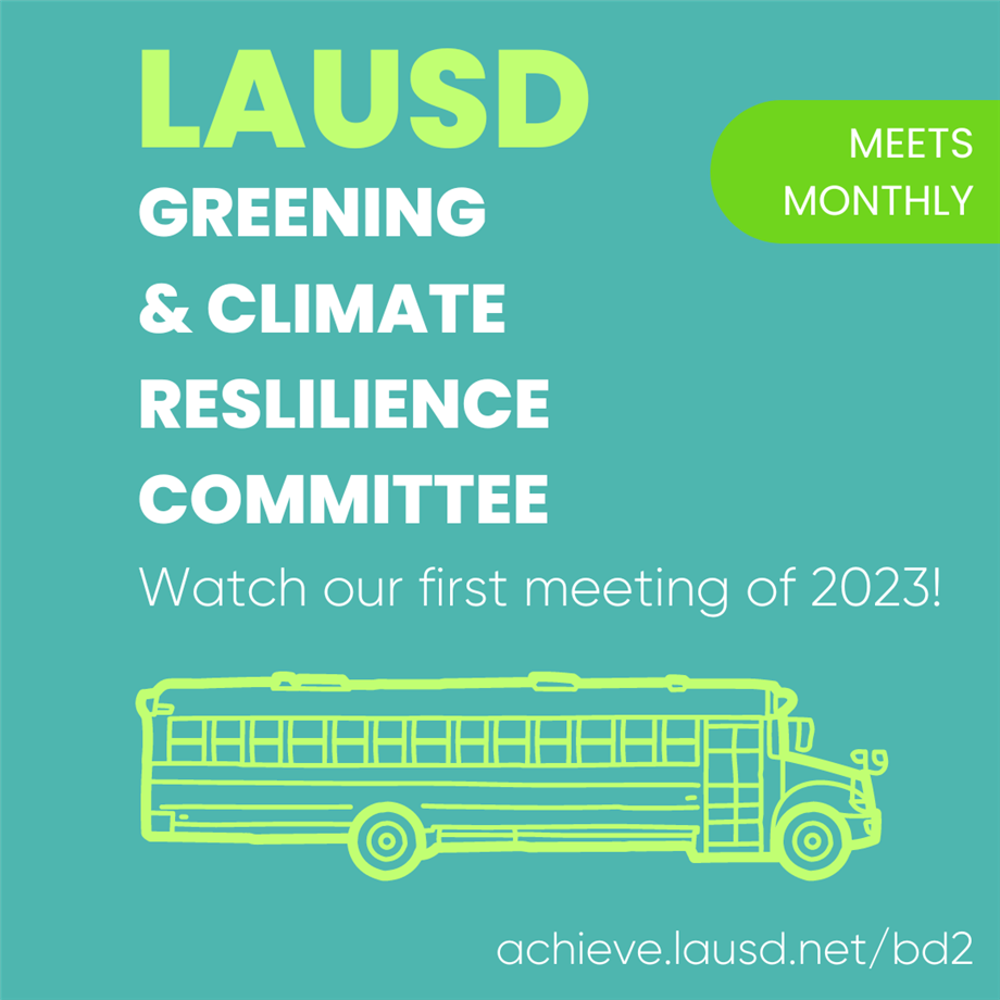  Flyer for the monthly Greening and Climate Resilience Committee