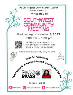 SW Community Meeting Flyer English