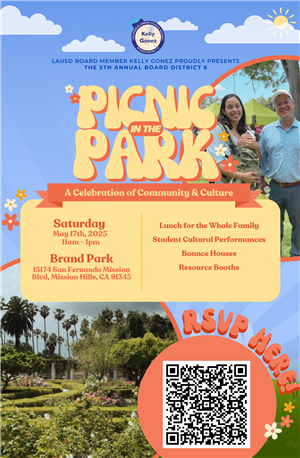 Picnic is May 17 from 11-1 at Brand Park