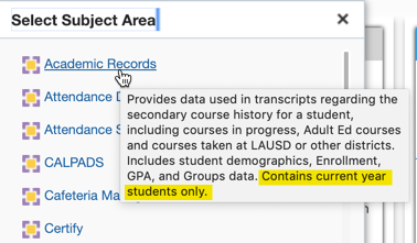 Focus Hover descriptions 