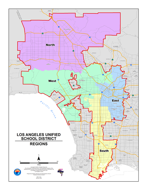 Los Angeles Unified School District Map 