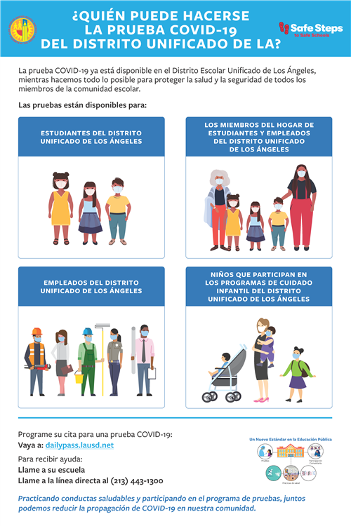 ¿Quién puede hacerse la prueba COVID-19 del distrito unificado de la? 