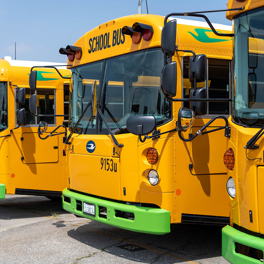 An electric bus.