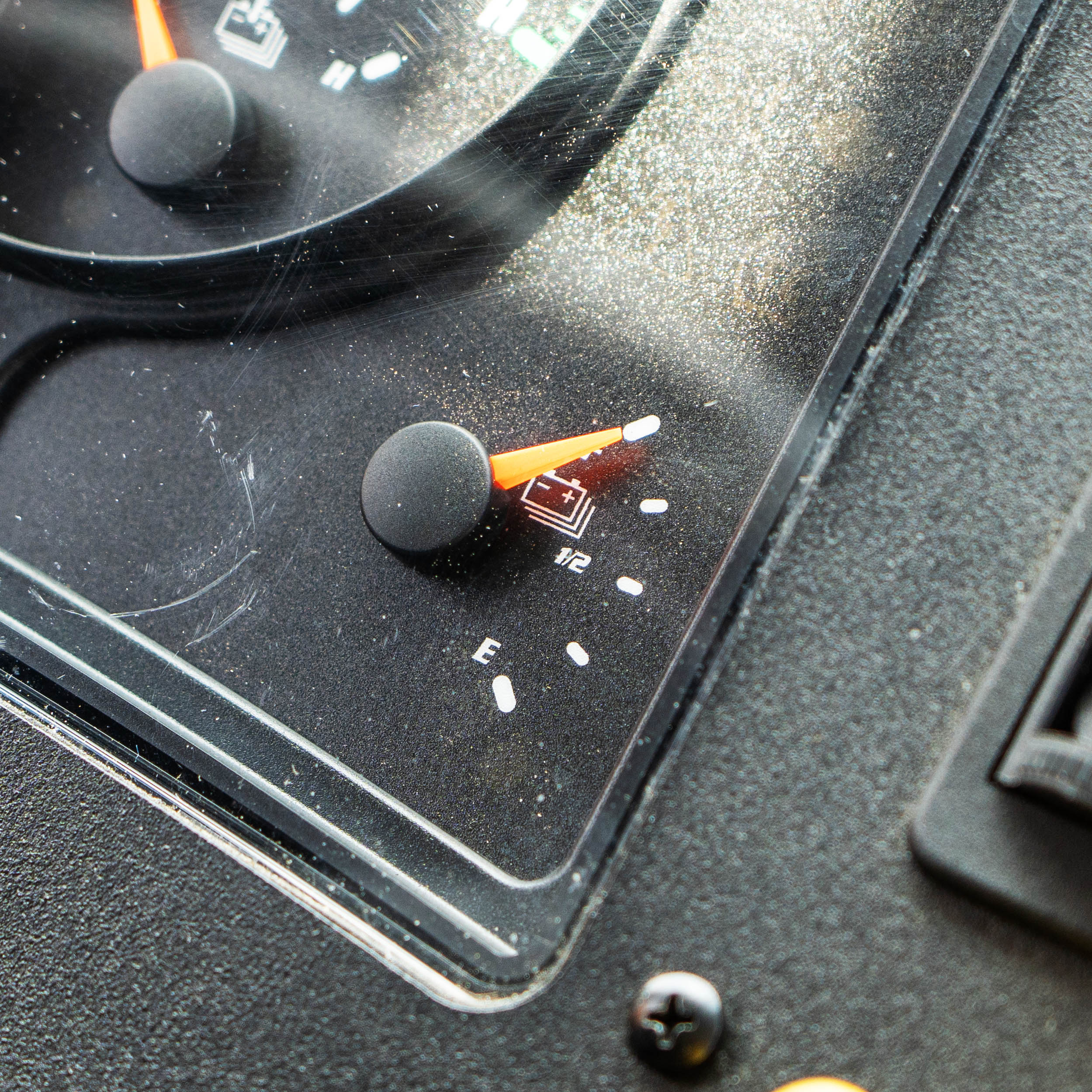 An electric bus battery gauge.