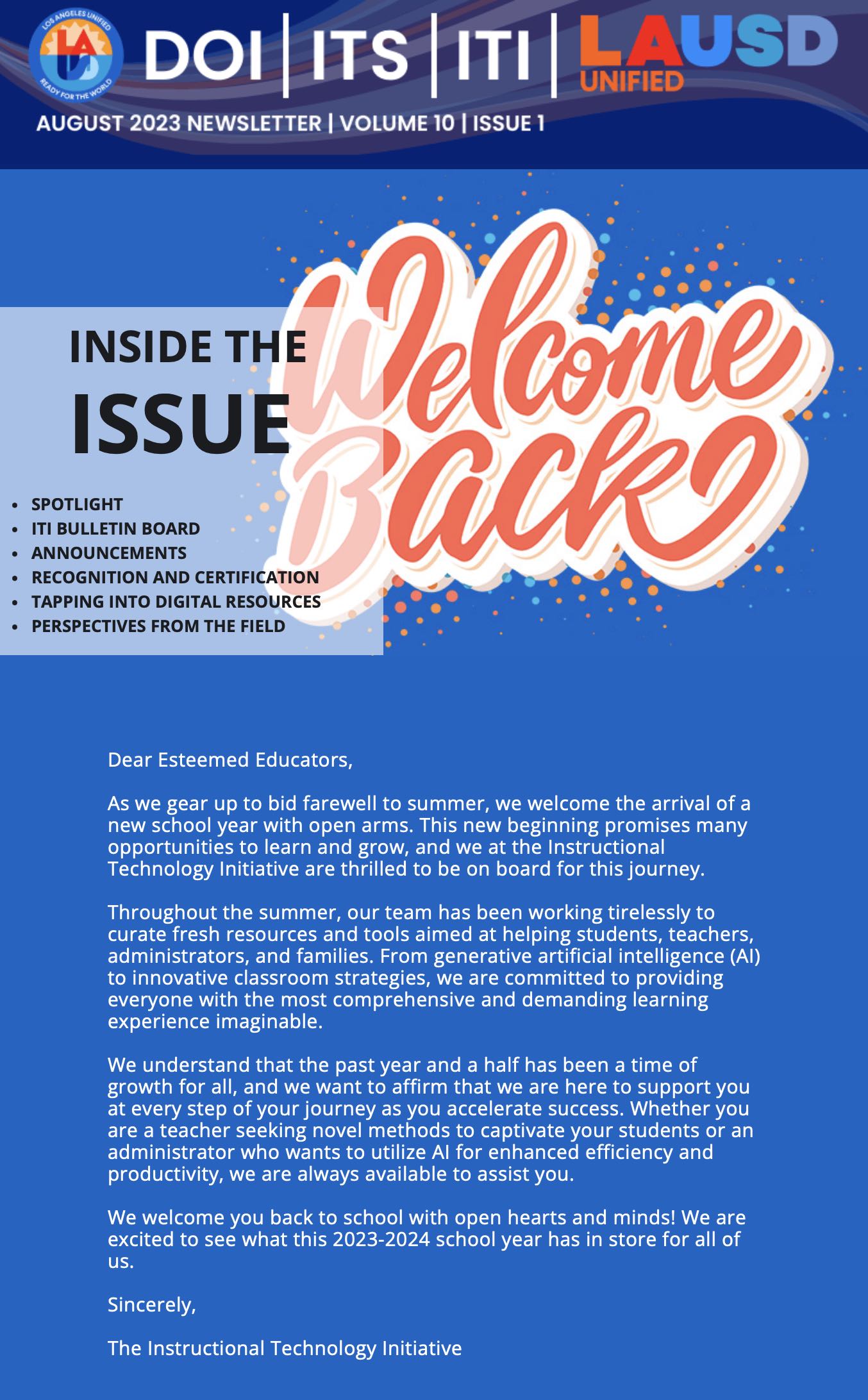 ITI Newsletter
  image