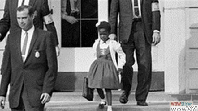 Ruby Bridges attends all white school