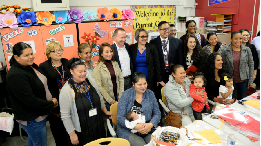 Welcoming LAUSD Superintendent Beutner at Napa Elementary